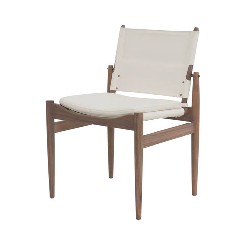 Journey Dining Chair: Canvas + Natural Walnut + Natural