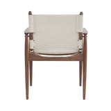 Journey Dining Armchair: Canvas + Natural Walnut + Natural