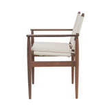 Journey Dining Armchair: Canvas + Natural Walnut + Natural