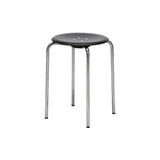 Kevi 2051 Stool: Black Lazure + Polished Chrome