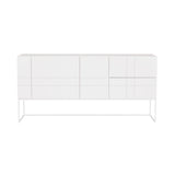 Kilt Light 180 Cabinet with Drawers: White