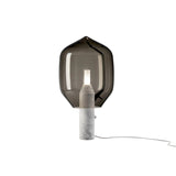 Lighthouse Table Lamp: Grey + Carrara White Marble