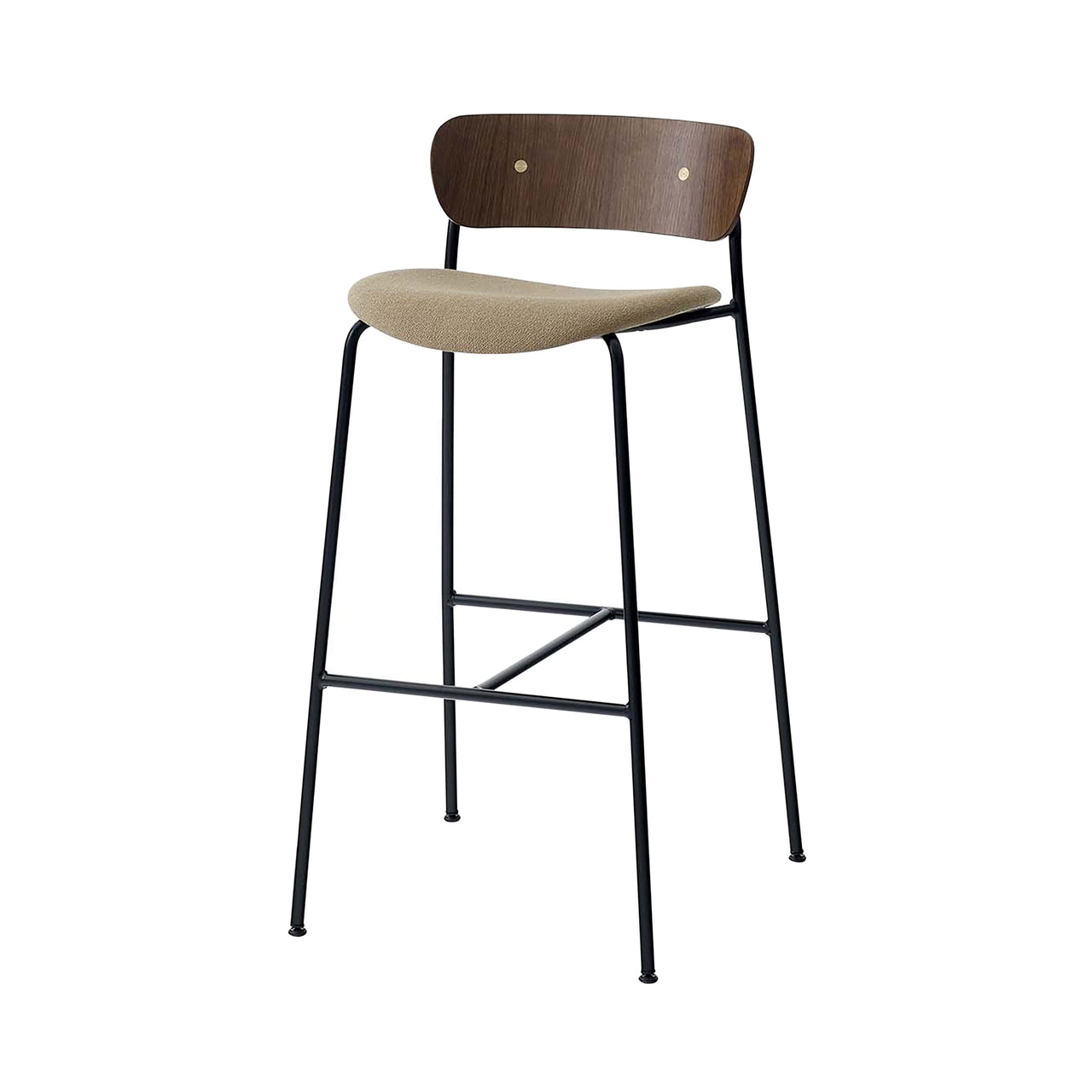 Pavilion Bar + Counter Chair Upholstered: AV10 + AV8 + Bar (AV10) + Lacquered Walnut
