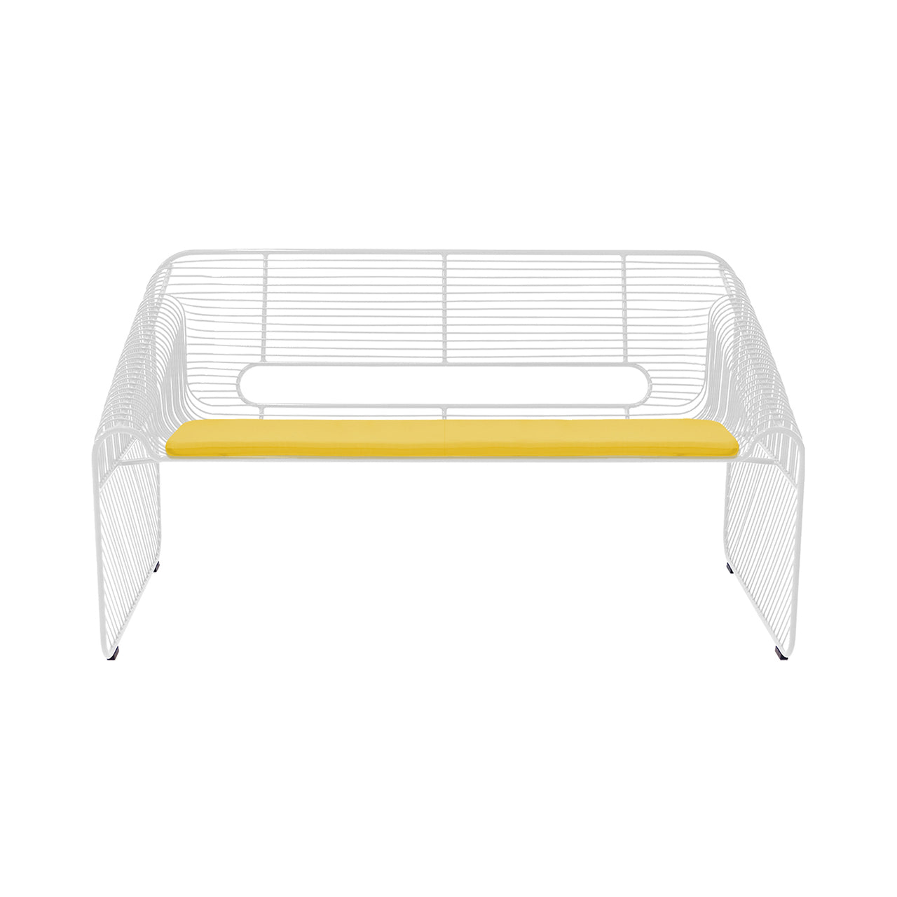 Love Seat: White + With Yellow Seat Pad