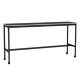 Base High Table with Castors: 190 + High + Narrow + Black Linoleum + Plywood Edge + Black