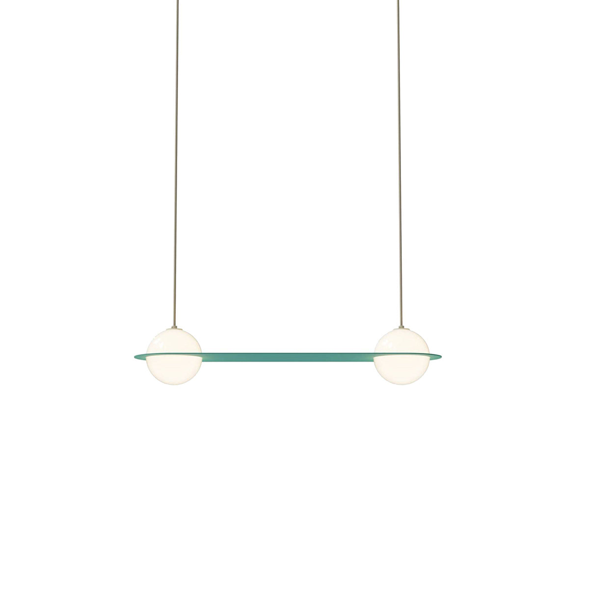 Laurent 03 Suspension Lamp: Turquoise + Beige
