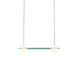 Laurent 03 Suspension Lamp: Turquoise + Beige