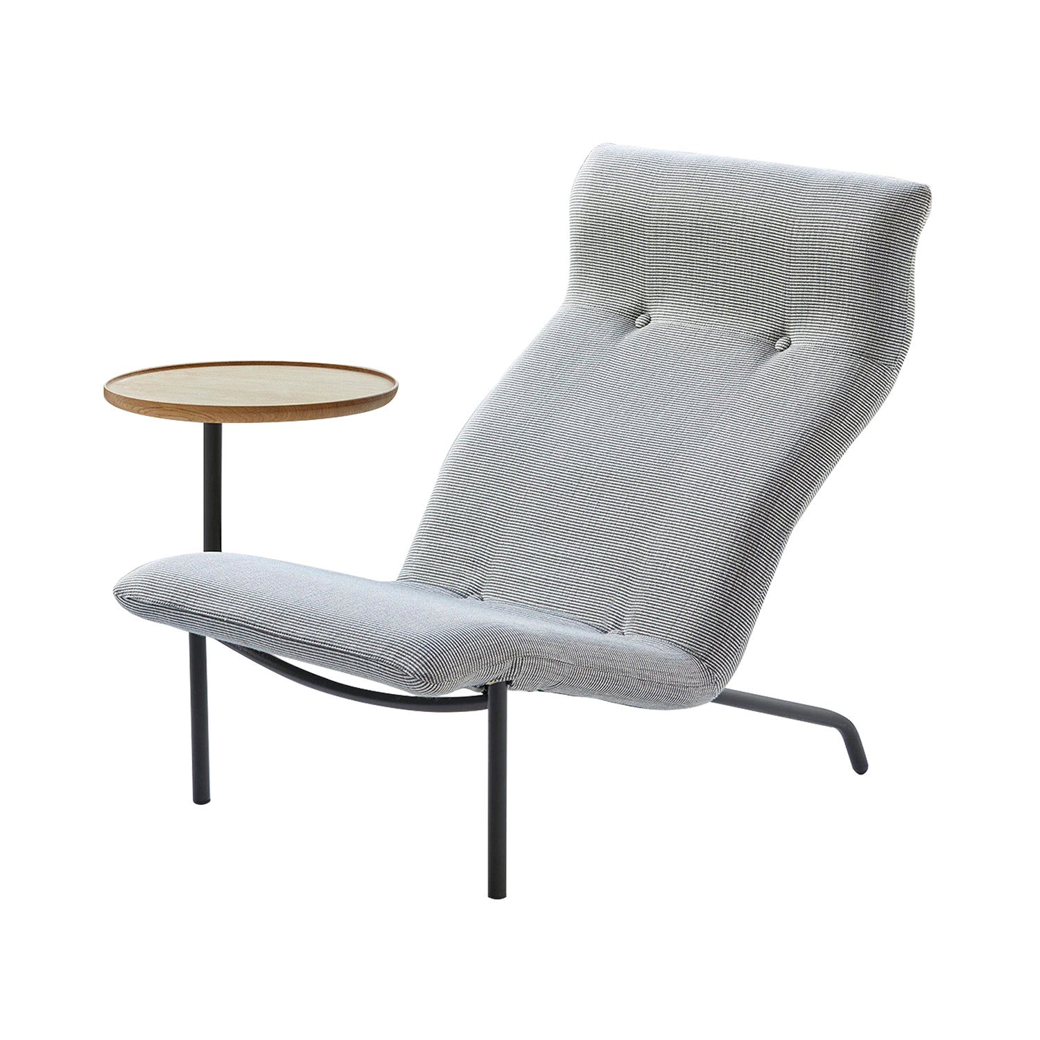 Lucio Lounge Chair: With Solid Oak Side Table