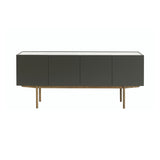 Luc Deluxe 160: Marble Top + Carrara Marble + Taupe + Dark Smoked Oak