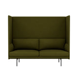 Outline Highback 2-Seater Sofa: Large + Low + Black
