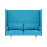 Outline Highback 2-Seater Sofa: Large + Low + Polished Aluminum