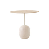 Lato Table LN9: Lacquered Oak + Crema Diva Marble