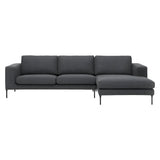Neo Sectional Sofa: Right + Black Nickel