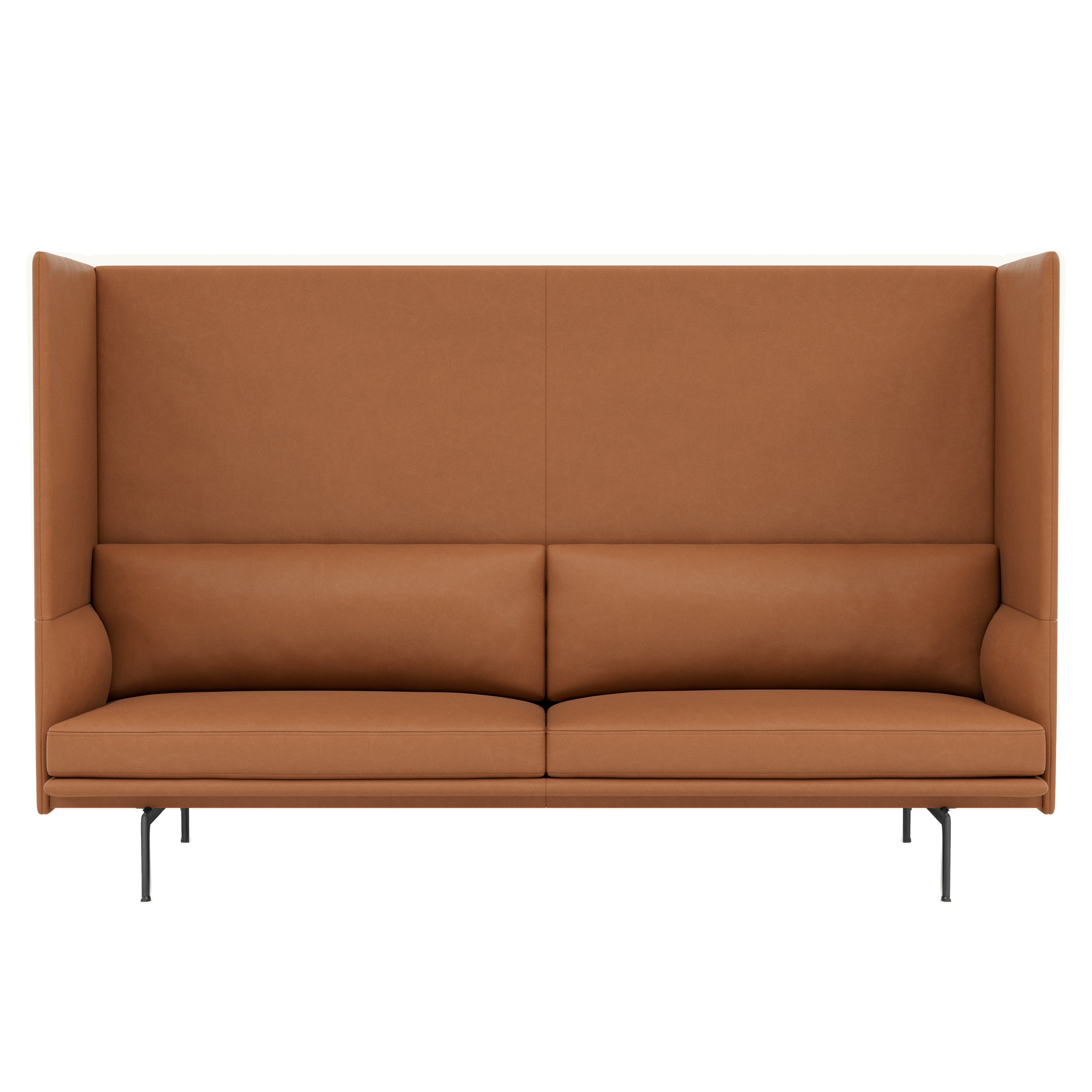 Outline Highback 3-Seater Sofa: Large + Low + Black