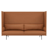 Outline Highback 3-Seater Sofa: Large + Low + Black