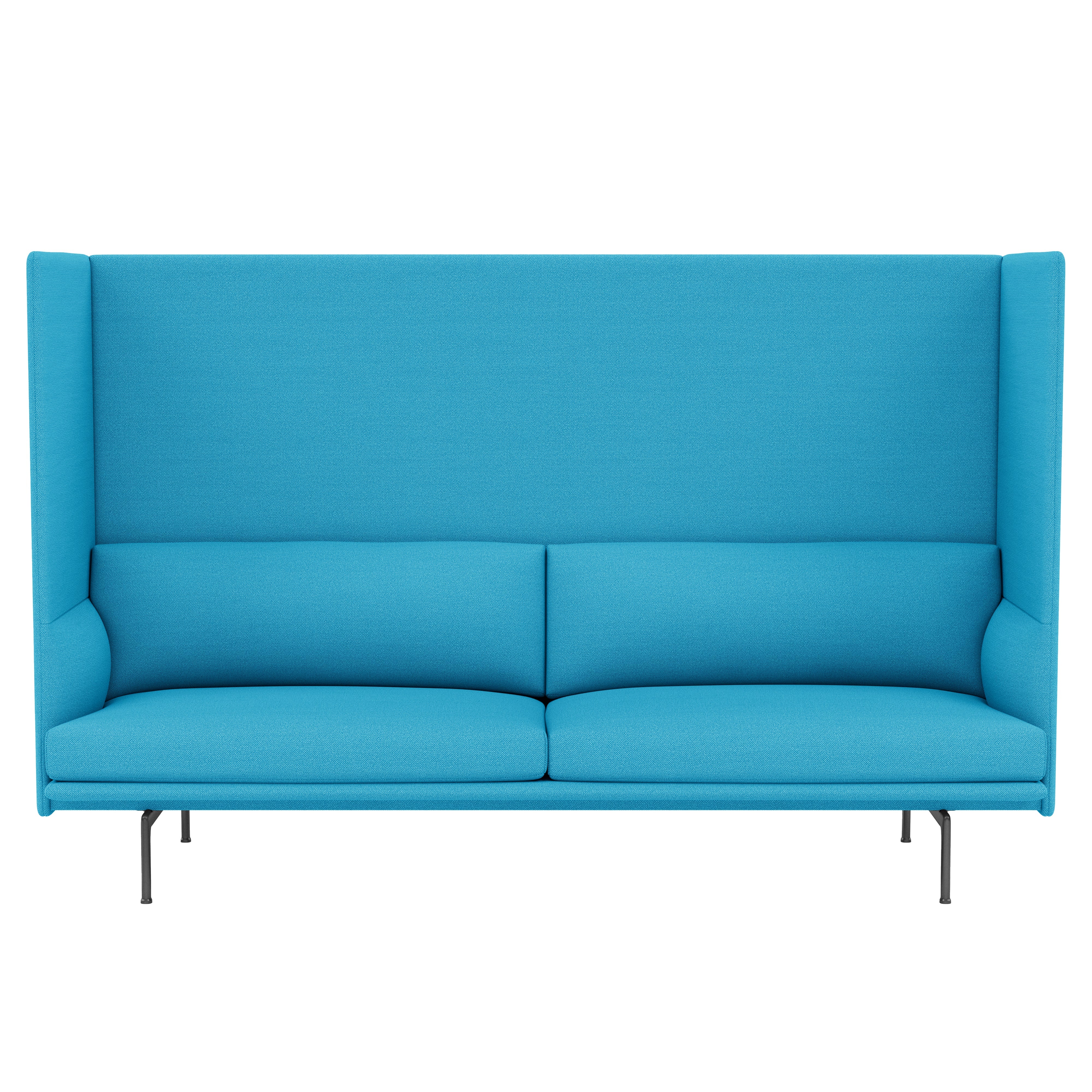 Outline Highback 3-Seater Sofa: Large + Low + Black