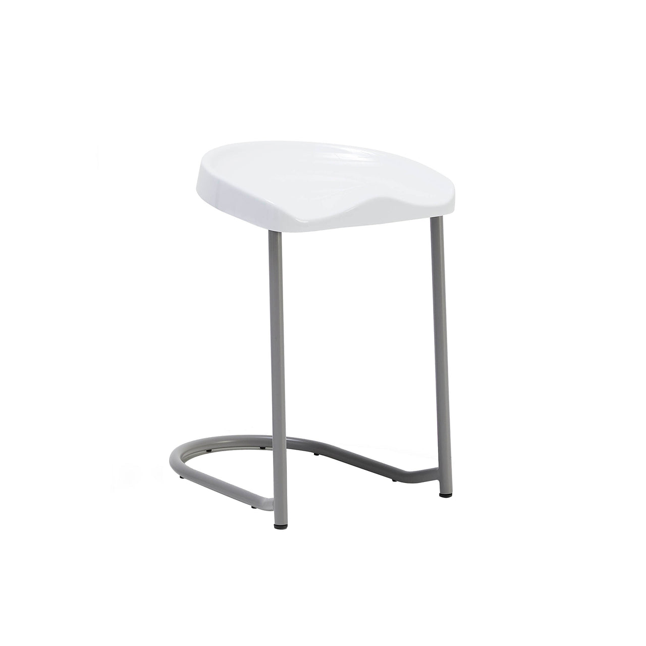 Heidi Stool: Stacking + Low + White + Grey