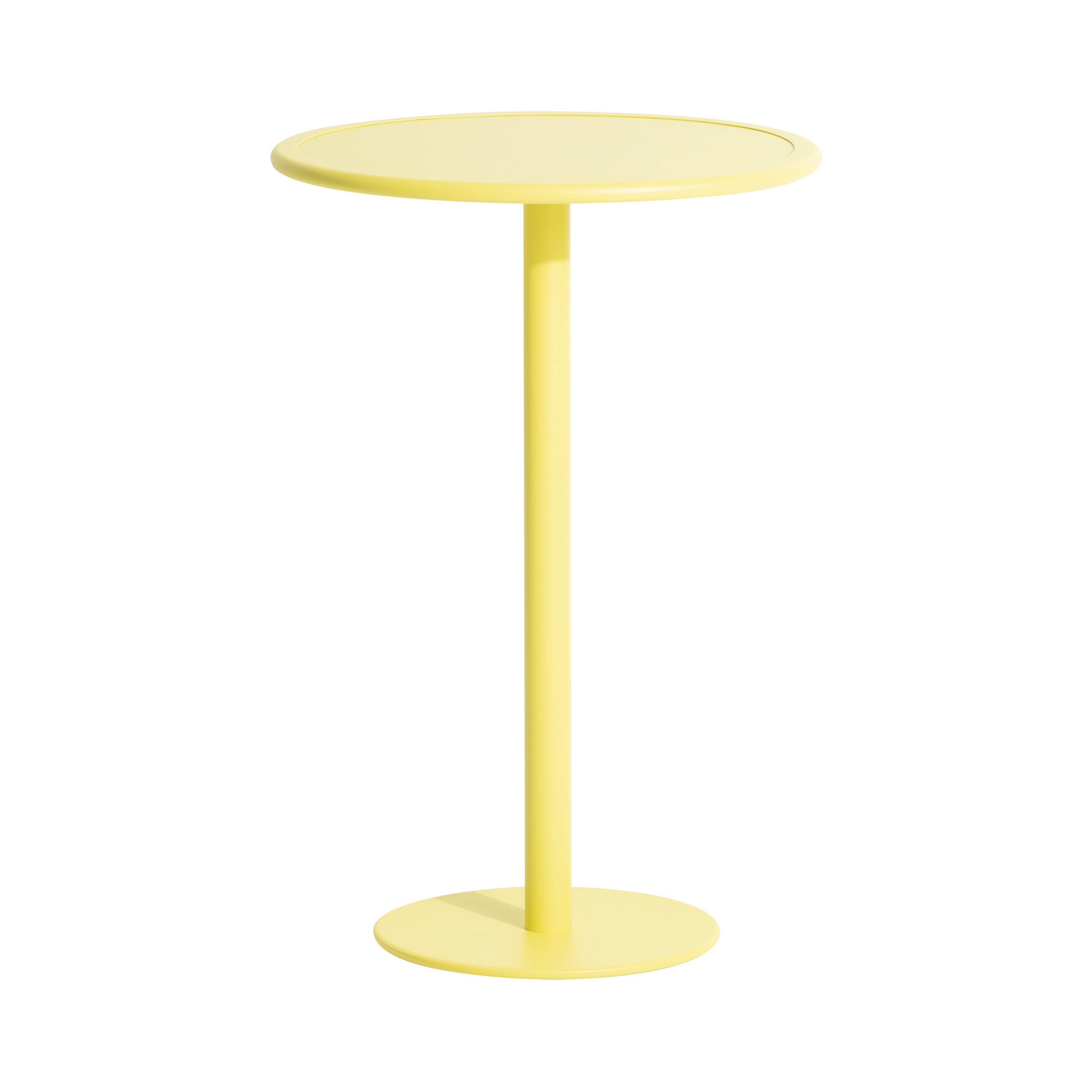 Week-End Bistro High Table: Round + Yellow