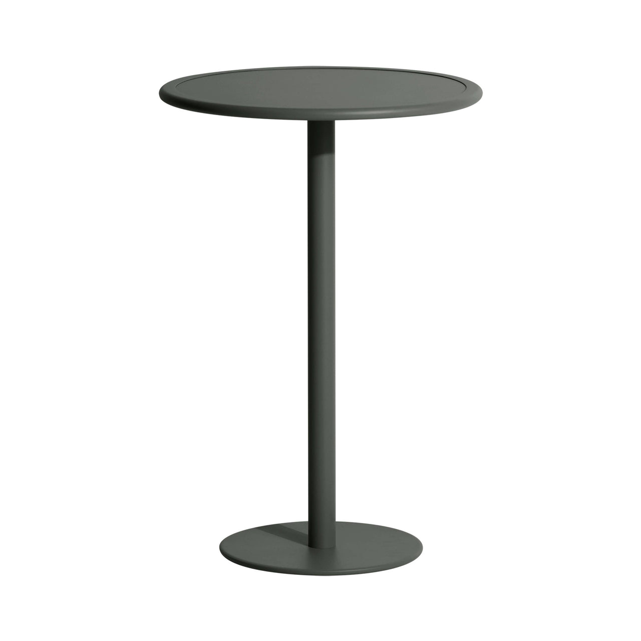 Week-End Bistro High Table: Round + Glass Green