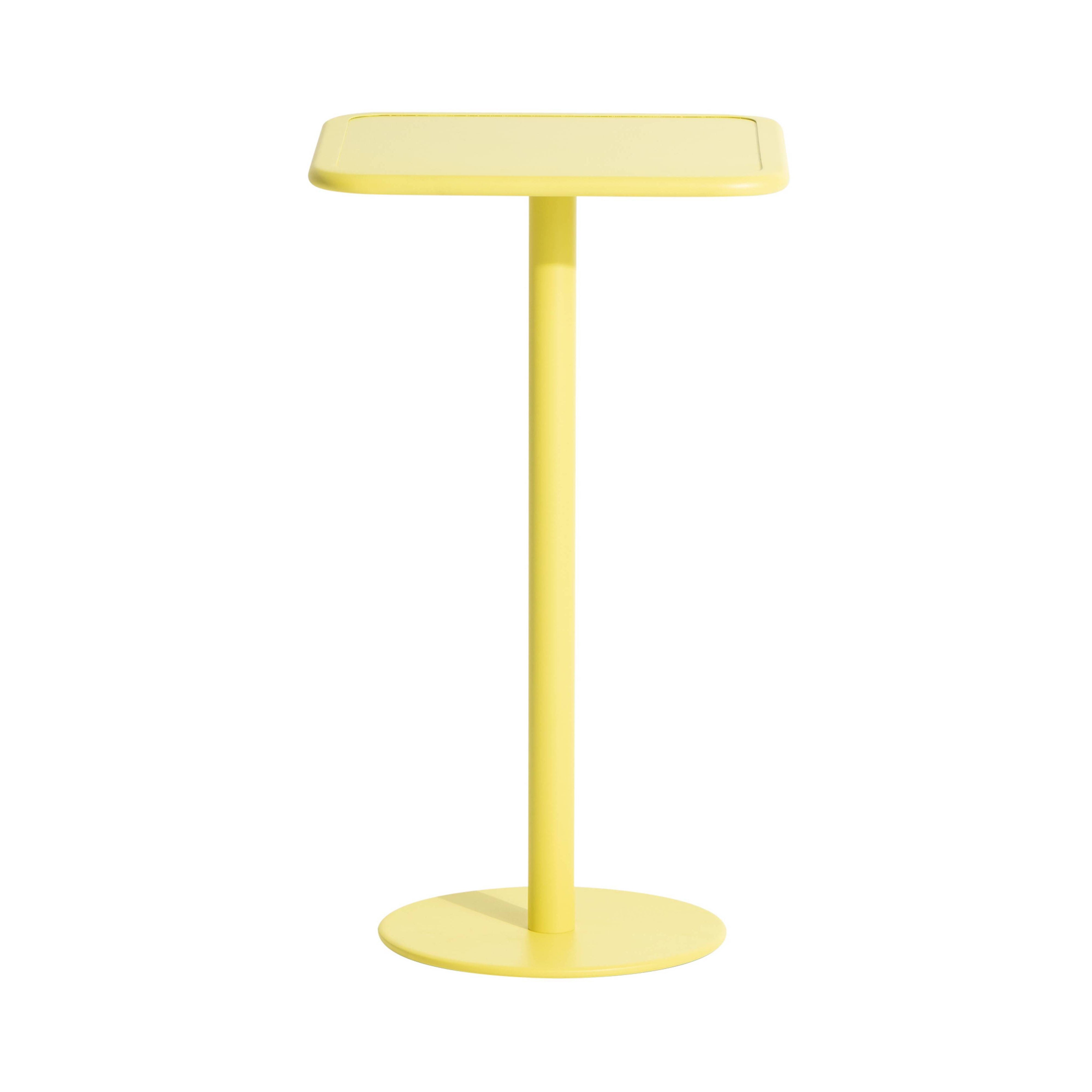 Week-End Bistro High Table: Square + Yellow