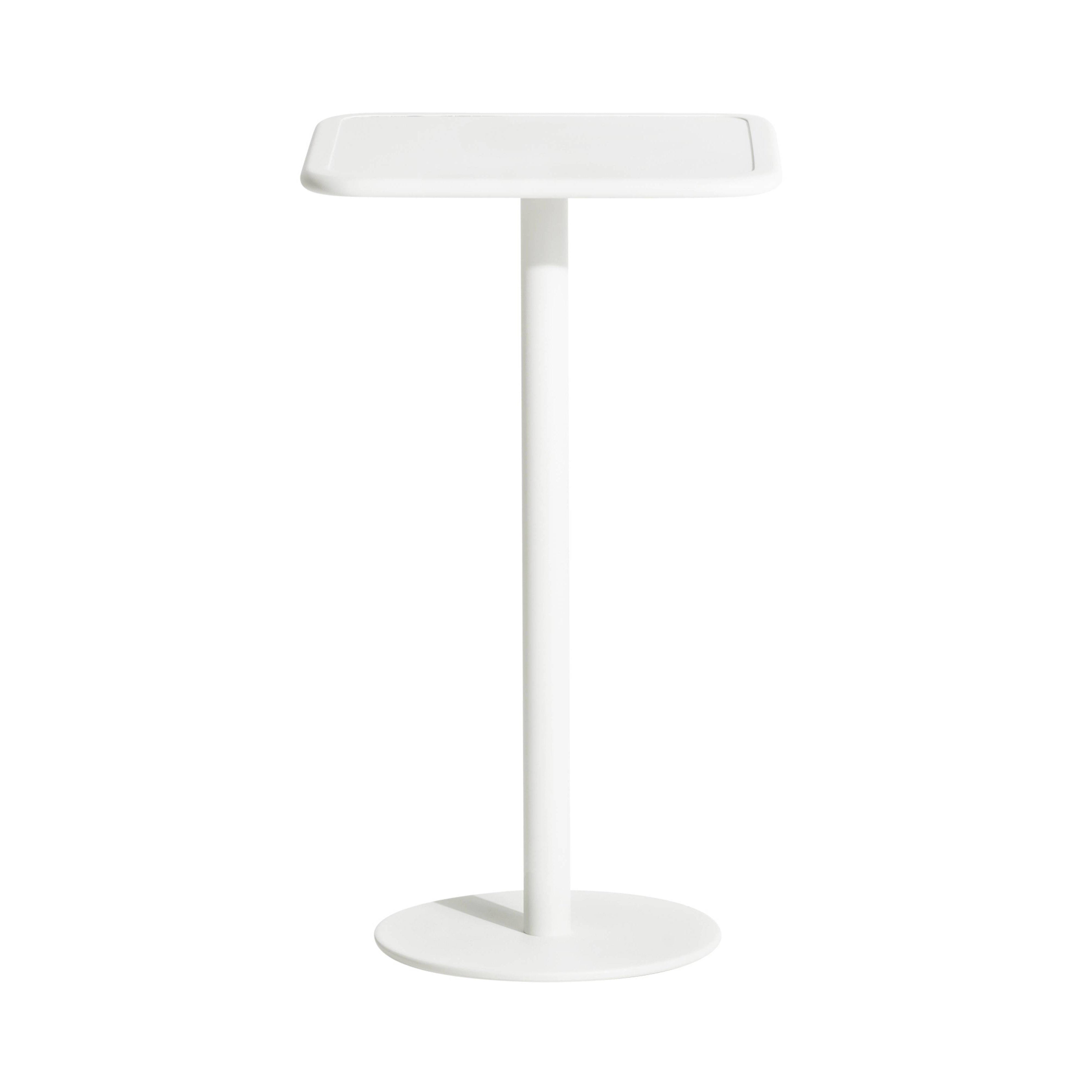 Week-End Bistro High Table: Square + White