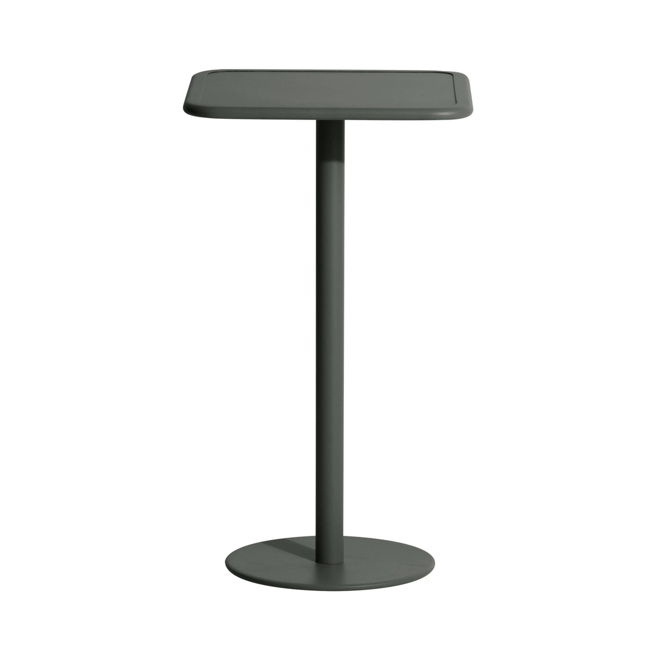 Week-End Bistro High Table: Square + Glass Green