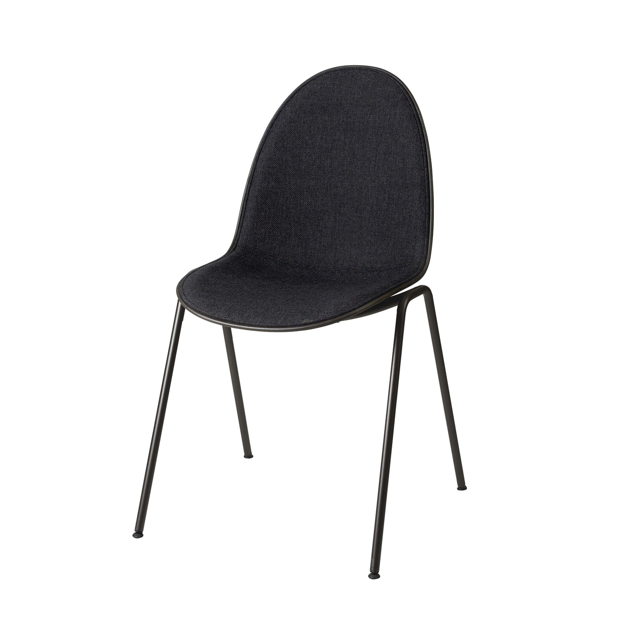 Eternity Sidechair: Front Upholstered + Coffee Waste Black