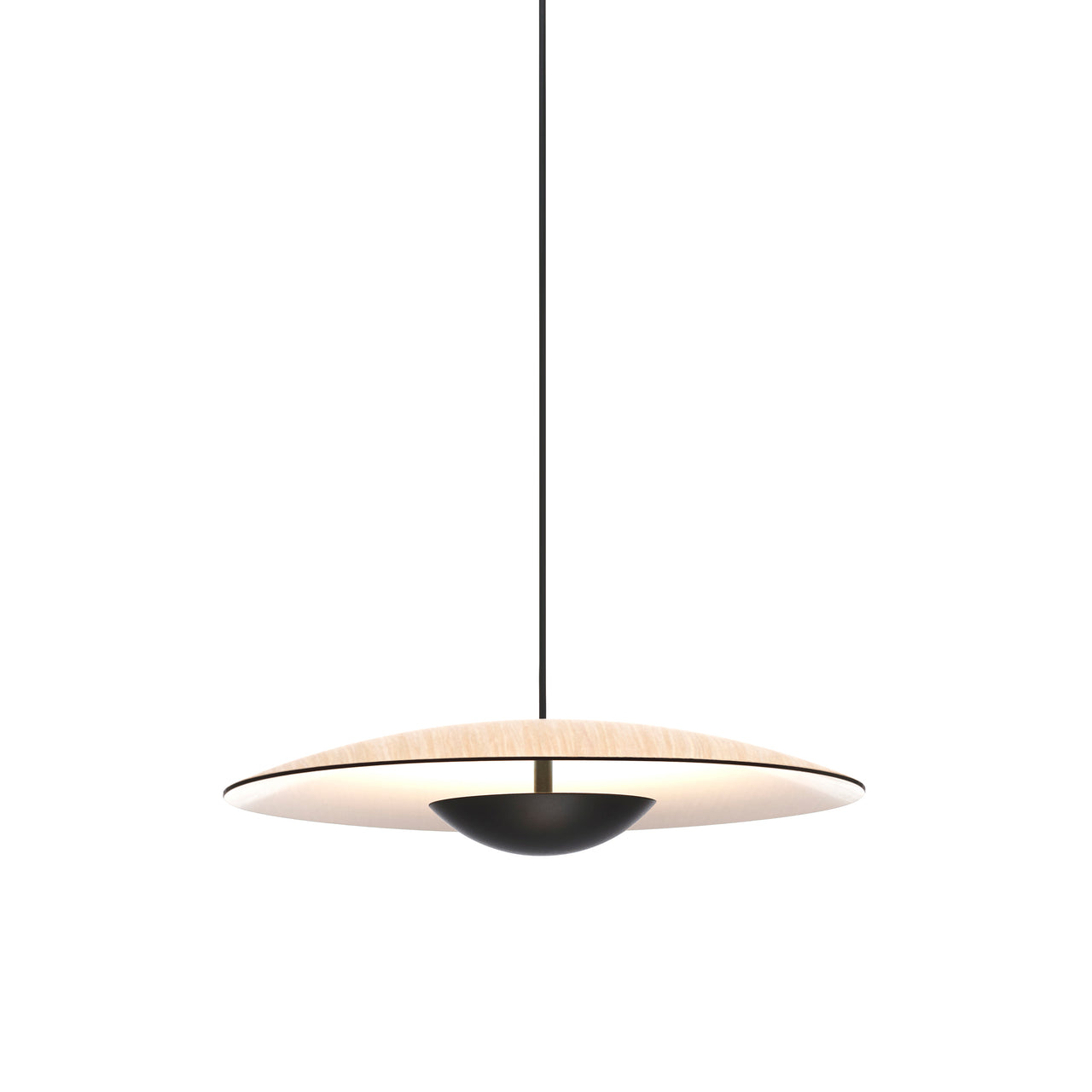 Ginger Suspension Light: Oak + White