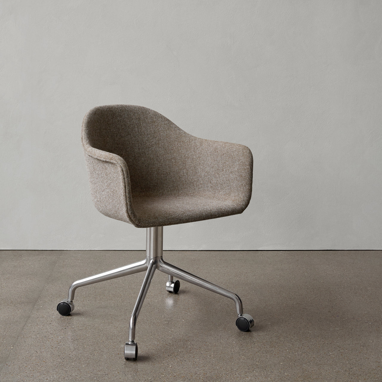 Harbour Dining Chair Star Base with Castors: Upholstered