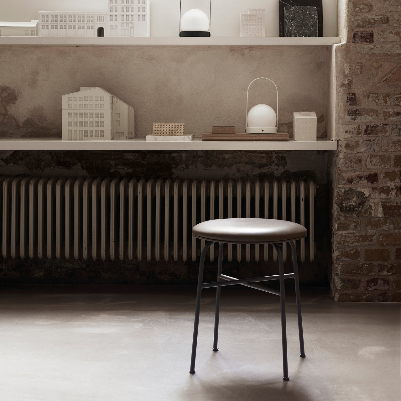 Afteroom Stool: Fully Upholstered