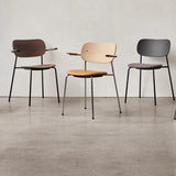 Co Dining Chair with Armrest: Seat Upholstered