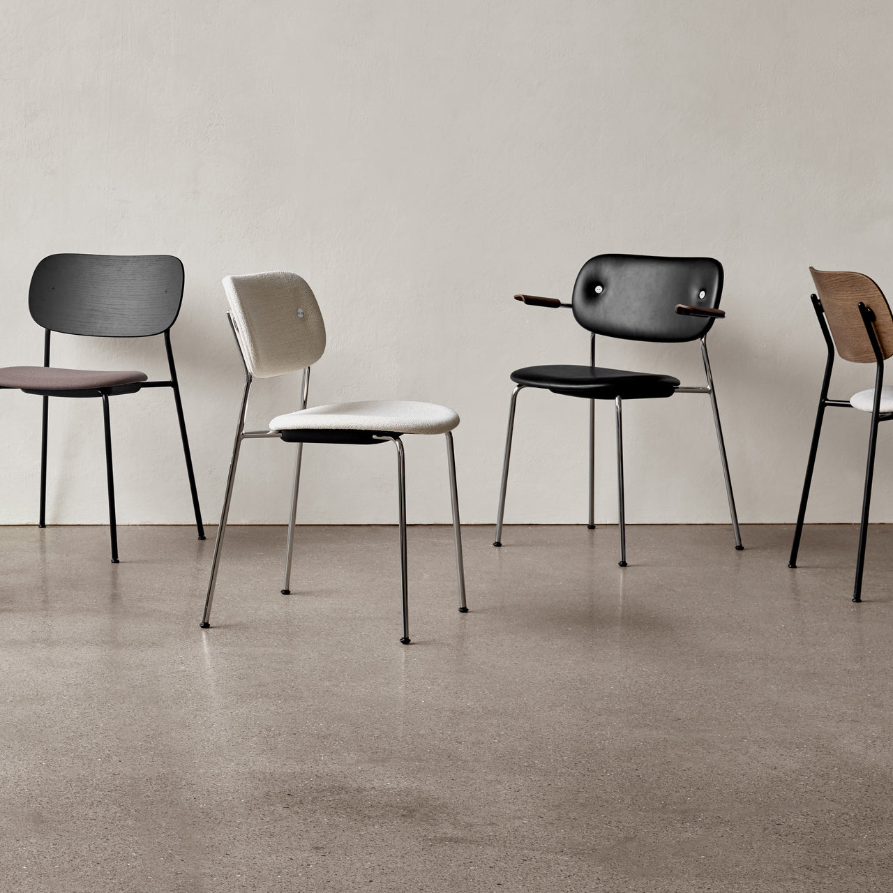 Co Dining Chair with Armrest: Fully Upholstered