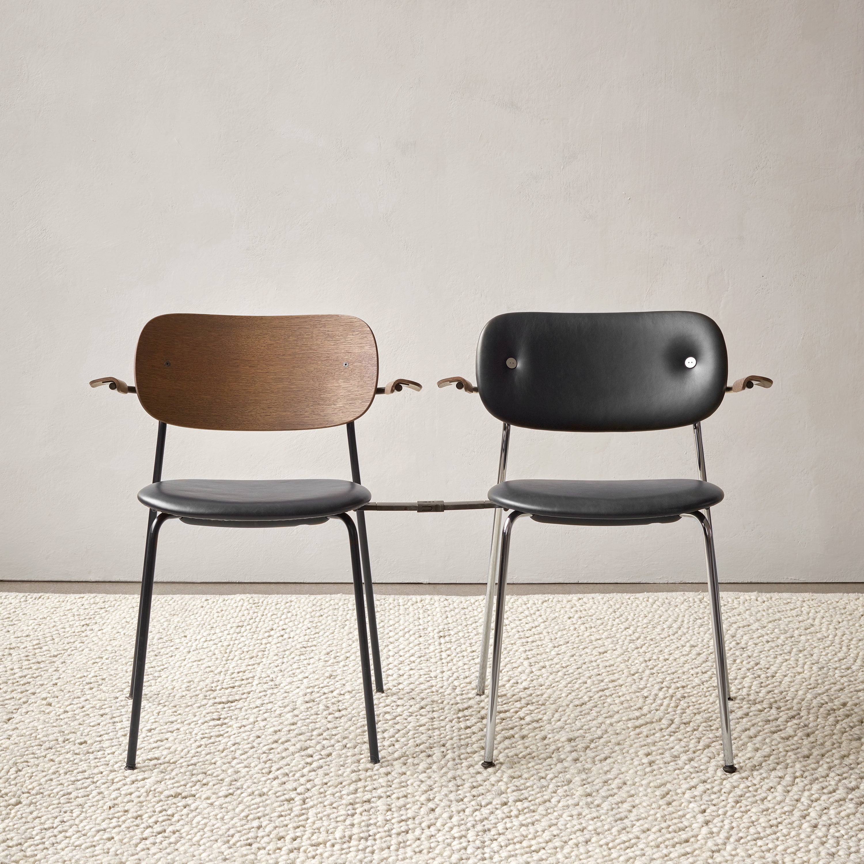 Co Dining Chair with Armrest: Fully Upholstered