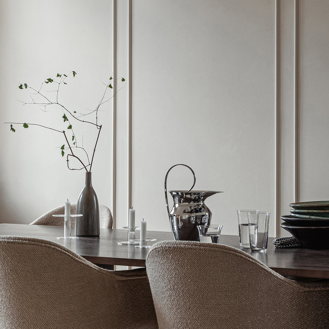 Harbour Dining Chair: Wood Base Upholstered