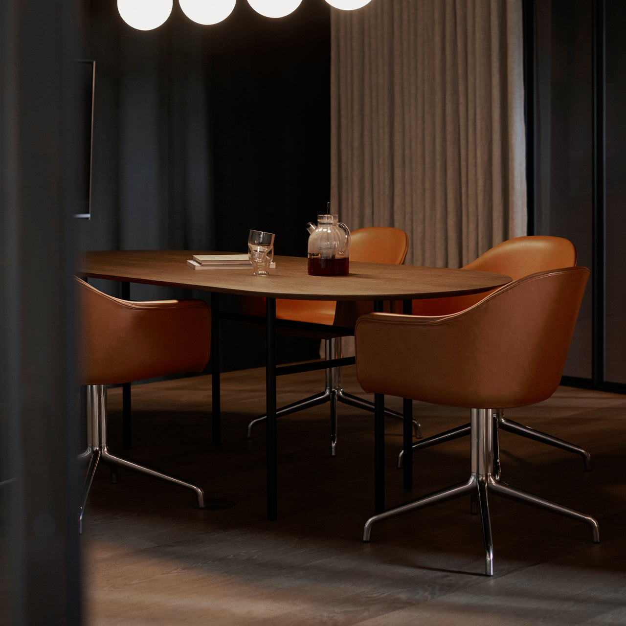 Harbour Dining Chair Star Base with Return: Fully Upholstered