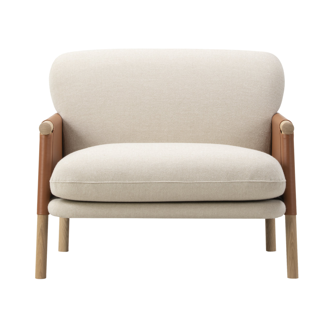 Savannah Chair: Light Oiled Oak + Cognac