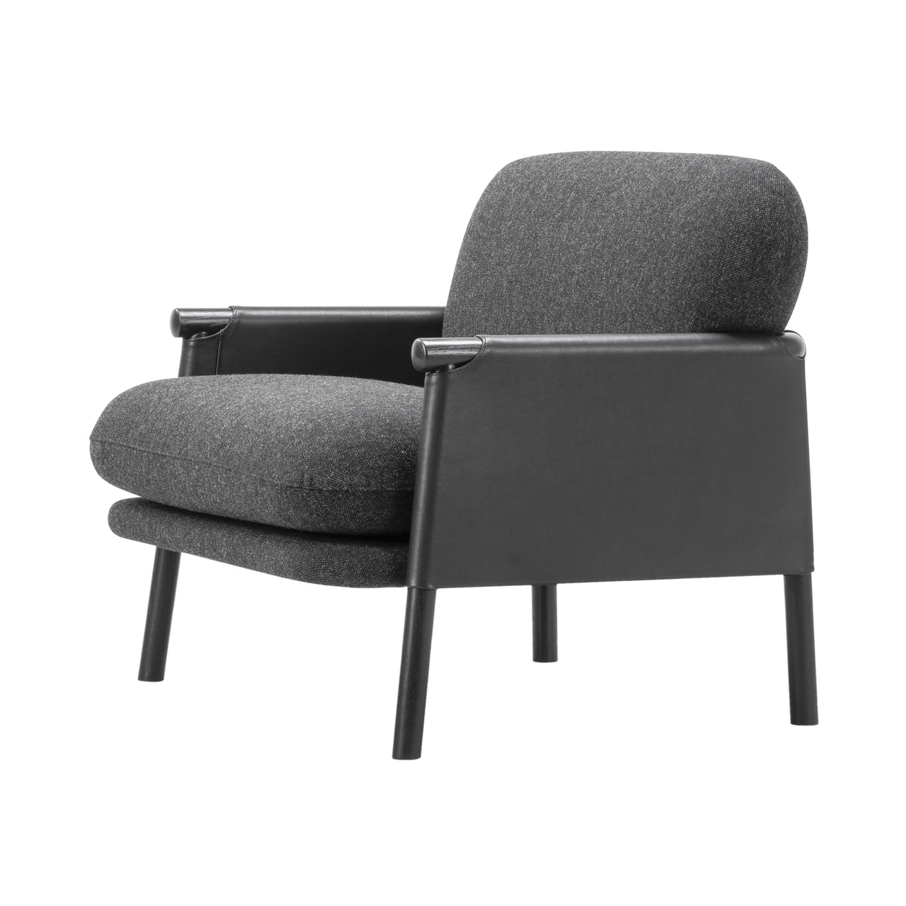 Savannah Chair: Black Lacquered Oak + Black
