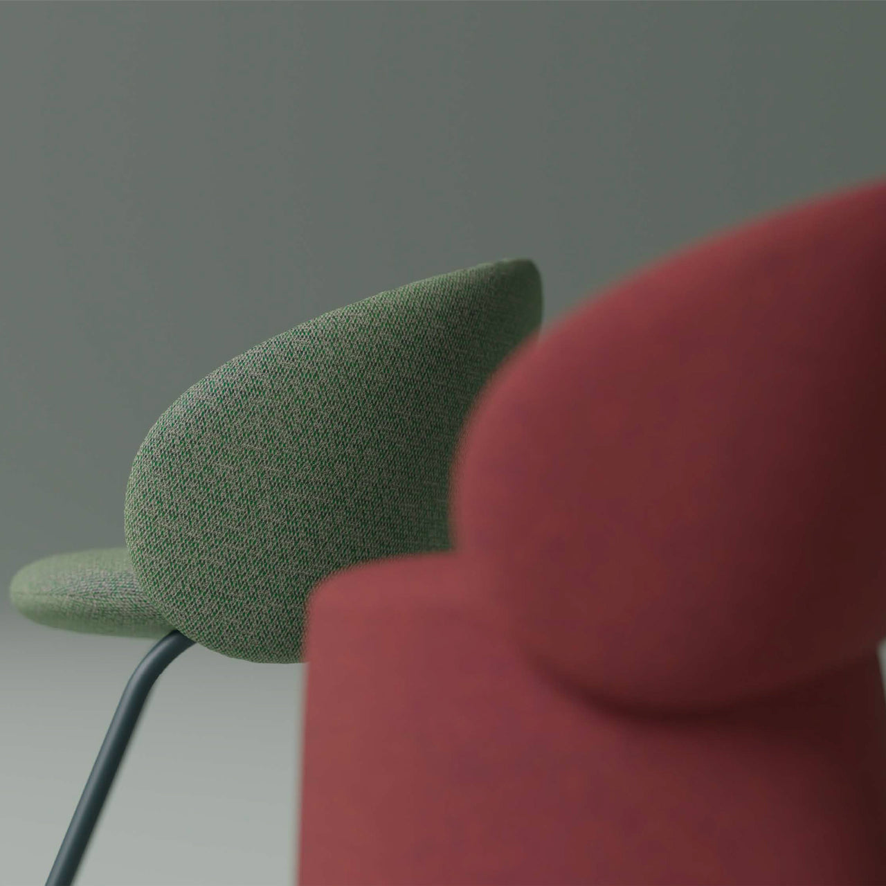 Nebula Tube Chair: Steel Base