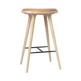 High Stool: Bar + Soaped Oak + Natural Tanned Leather
