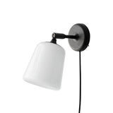 Material Wall Lamp: White Opal Glass