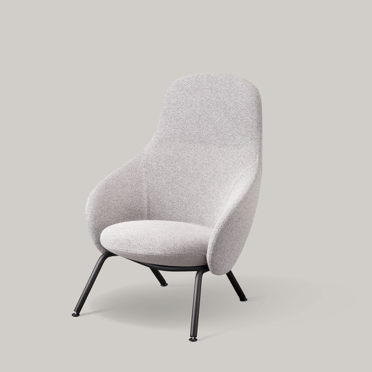 Nebula Lounge Tube Chair: Steel Base