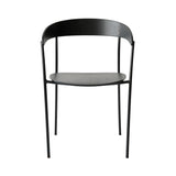 Missing Chair: Black Lacquered Oak + With Arm