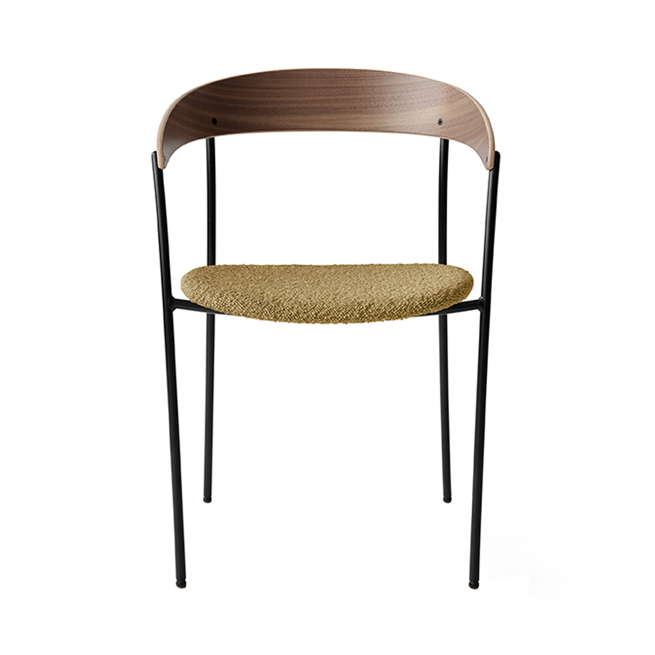 Missing Chair: Upholstered + Lacquered Walnut + With Arm
