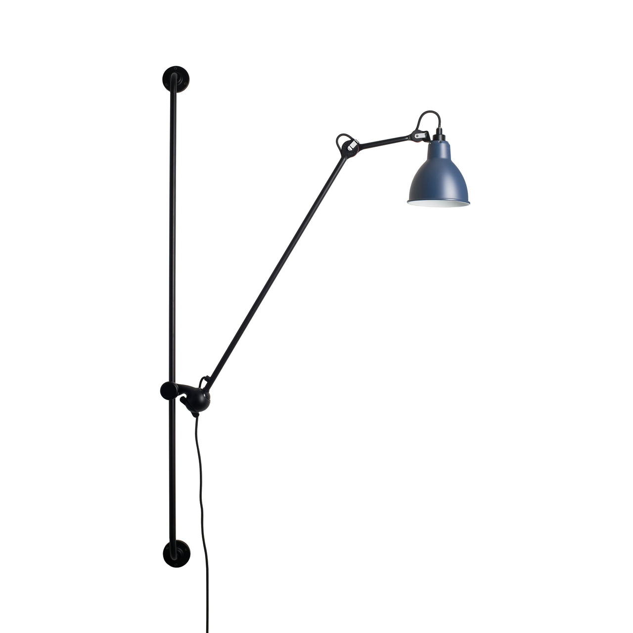 Lampe Gras N°214 Wall Lamp: Blue + Round