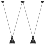Les Acrobates N ° 324 Pendant Lamp: Large + Black + Round