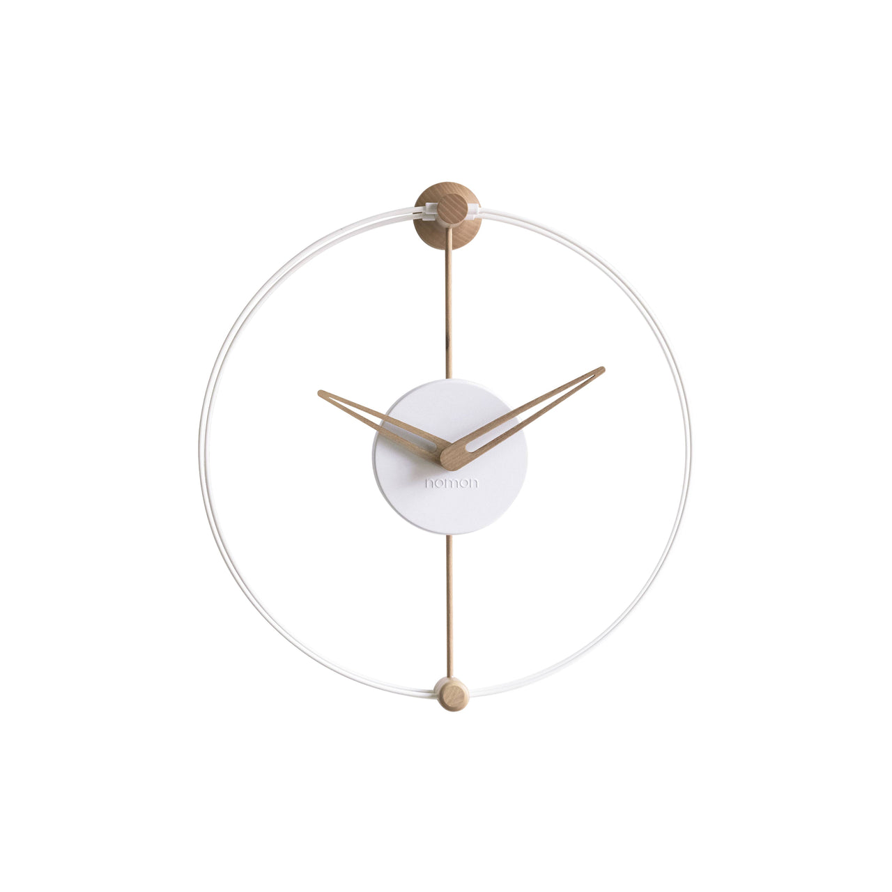 Nano Wall Clock: Oak + White