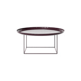 Duke Coffee Table: Large + Lacquared Maroon