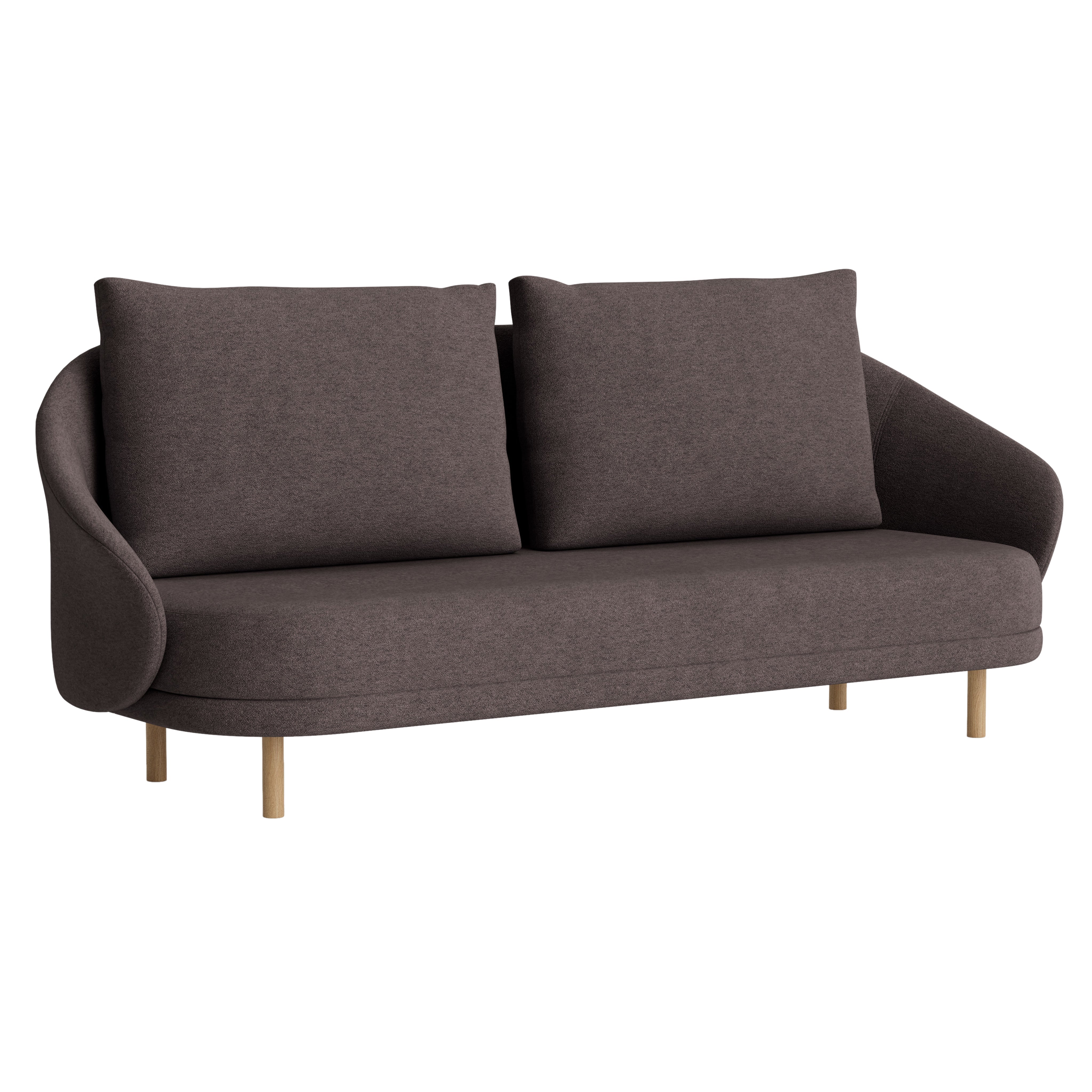 New Wave 2.5 Seater: Upholstered + Natural Oak