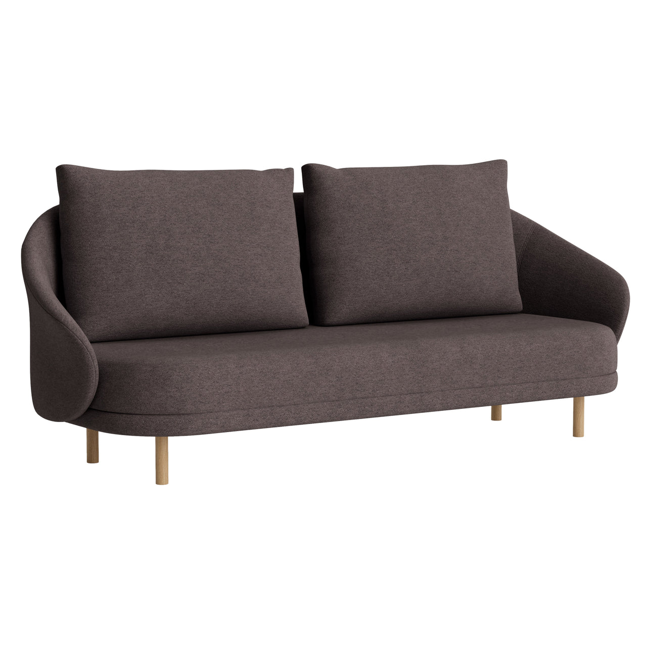 New Wave 2.5 Seater: Upholstered + Natural Oak