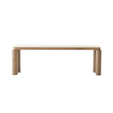 Offset Bench: Natural Oak